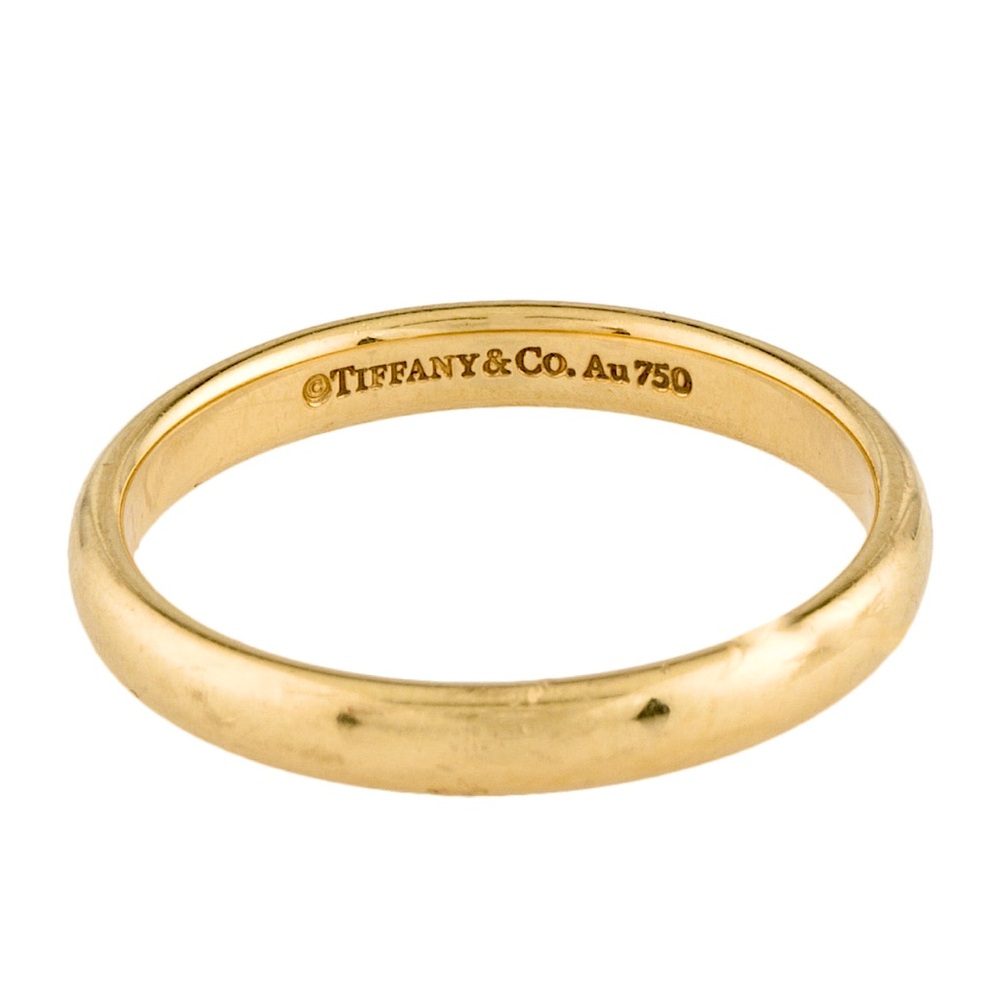 Tiffany & Co. 18K Gold Tiffany Forever Band Ring 3mm. Size 8.25